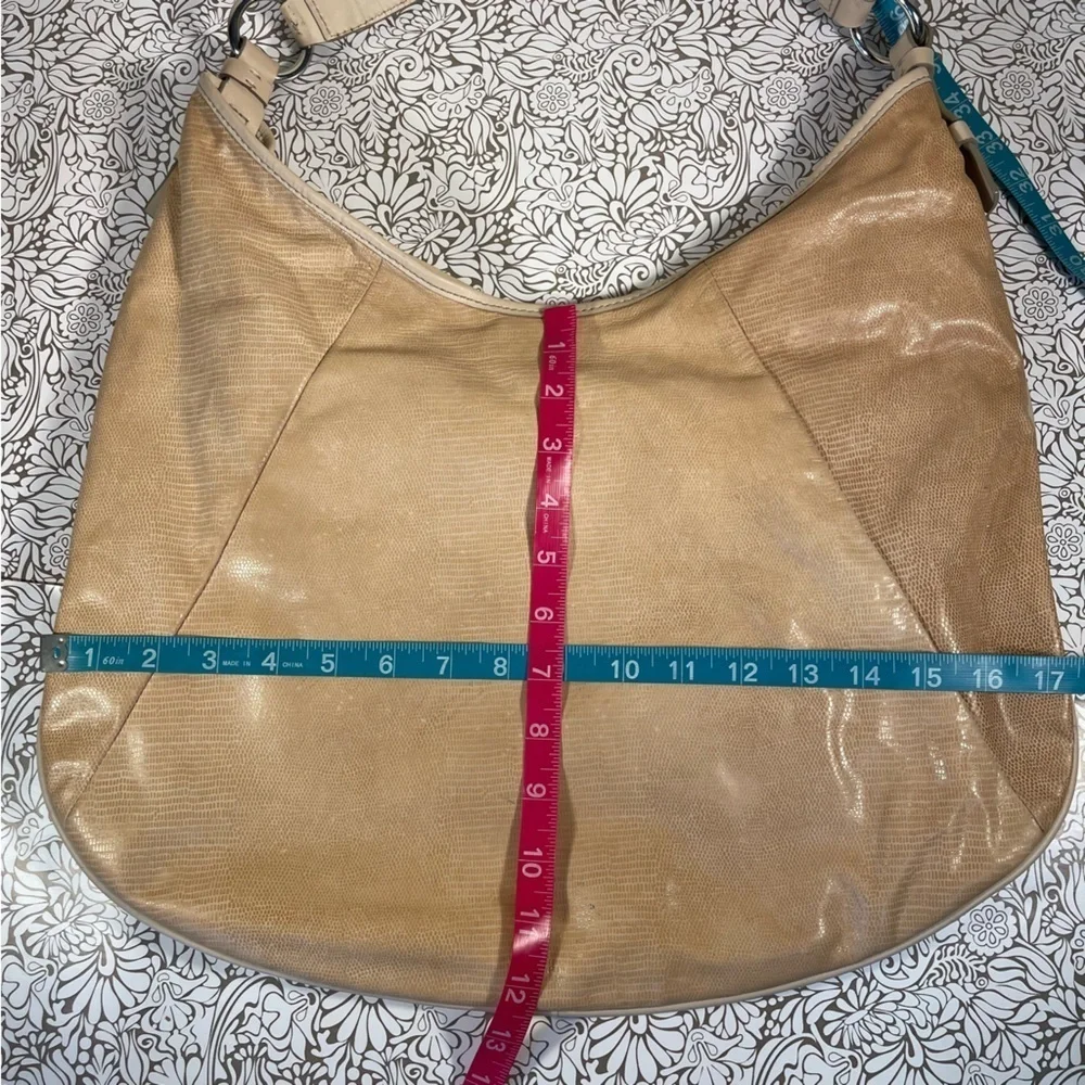 Banana Republic embossed reptile leather Hobo bag